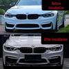 BMW 3 Series F30/F35 328li/330i M3 Style Carbon Fiber Gloss Black Front Lip Bumper Kit