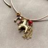 Metallic Finish Horse Pendant Necklaces Pony-shaped Cartoon Horse Necklaces  Female Accessories