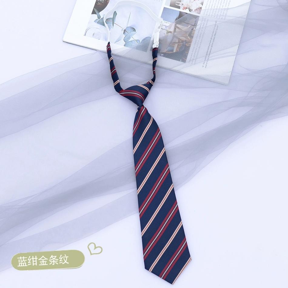 Preppy Chic JK Ties Women Young Girls Striped Necktie Retro Badge Brown Lazy-tie College Student DK Uniform Shirt Dress Cravat