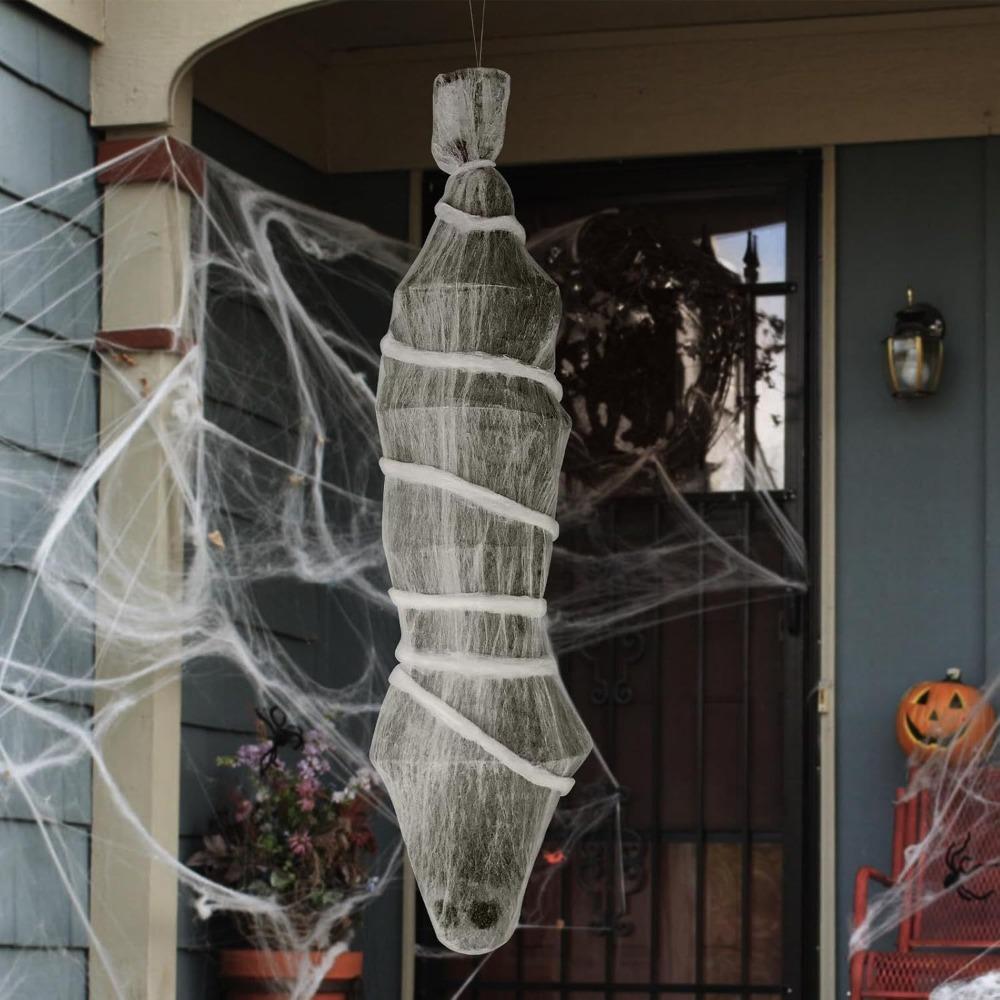 

72inch Scary Hanging Cocoon Corpse Halloween Decorations Creepy Shroud Decoration Halloween