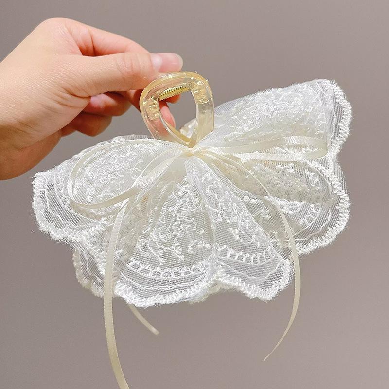 Elegant Feather Fluffy Hair Claw Clip - Fairy Cloud Design