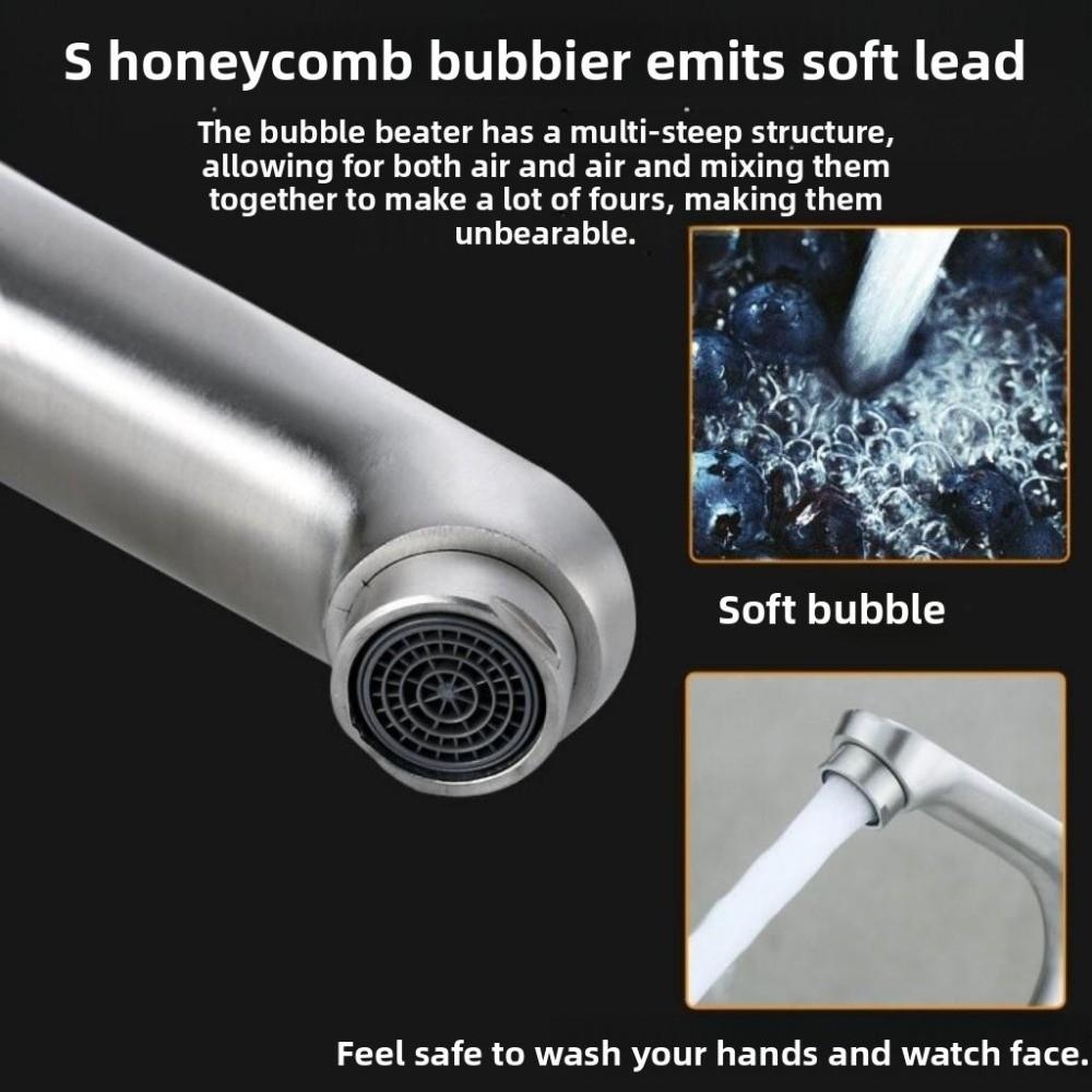 Anti-Leakage Stainless Steel Faucet Rust-proof Lavatory Vanity Sink Tap  Bathroom Fixture