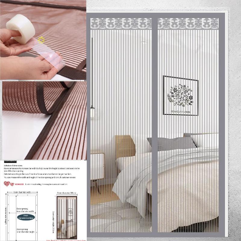 Magnetic Automatic Closing Mosquito Door Curtain Net Summer Self-Adhesive Counter Fly Insect Screen Bedroom Living Room Screen Net
