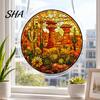 Colorful Wall Art Puzzle Acrylic Suncatcher, Artistic Window Hanging Ornament, 7.48 Inch Sun Decoration Catcher Decoration, Ideal for Gifting And Home