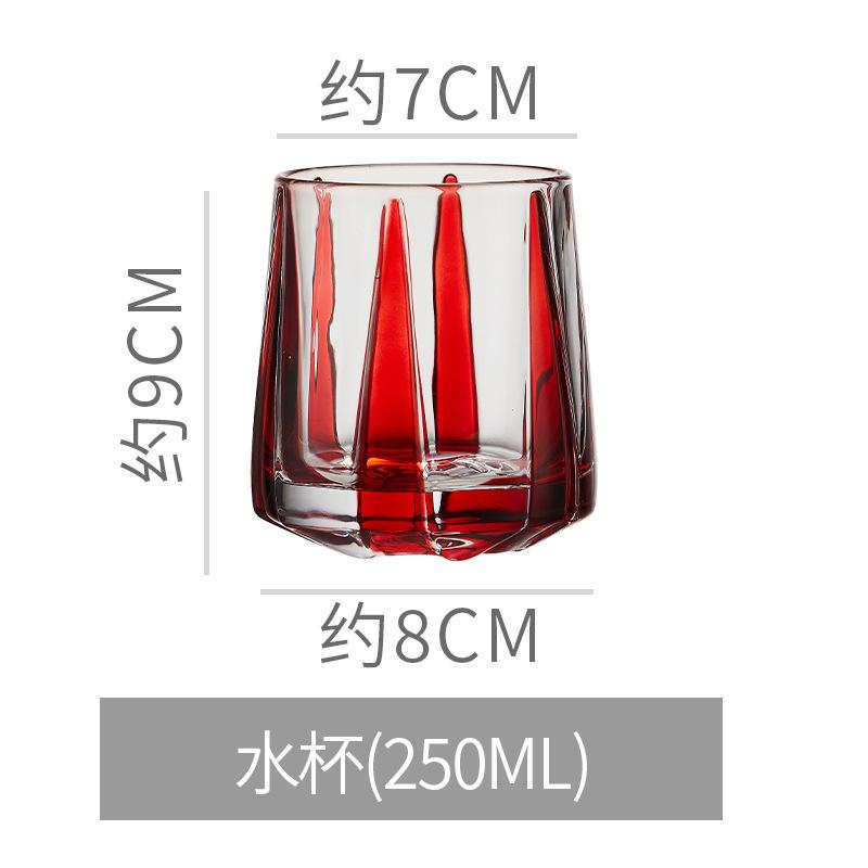 Creative Sword Patterned Crystal Glass Cup, Colored Electroplated Whiskey Glass, High-value Beer Glass, Cold Brew Coffee Cups