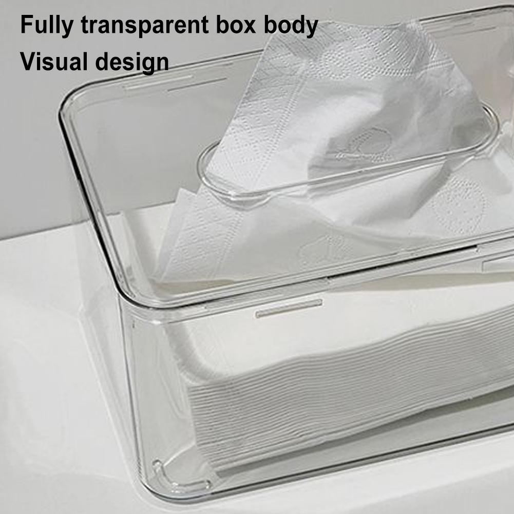Przezroczyste Pudełko na Chusteczki Kwadratowe Przezroczyste Akrylowe Pudełko na Chusteczki Uchwyt na Toaletę Dom Biuro Dozownik Papieru na Ręczniki Serwetki Uchwyt na Chusteczki