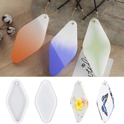 Diamond Silicone Molds Jewelry Casting Molds Epoxy Resin Pendant Mould for DIY Earrings, Jewelry, Keychain, Crafts