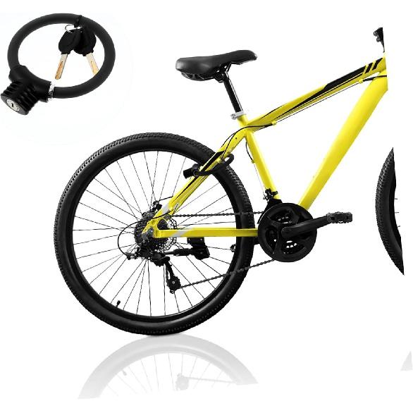 Happyyami 2 шт. велосипедный кольцевой замок велосипедный замок антиблокировочная цепь — фото 3