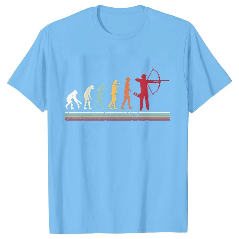 Archer Archery Evolution T-shirt for Unisex Summer Hunting Bow Arrows Archer Funny Graphic Tops Oversized Clothing Streetwear