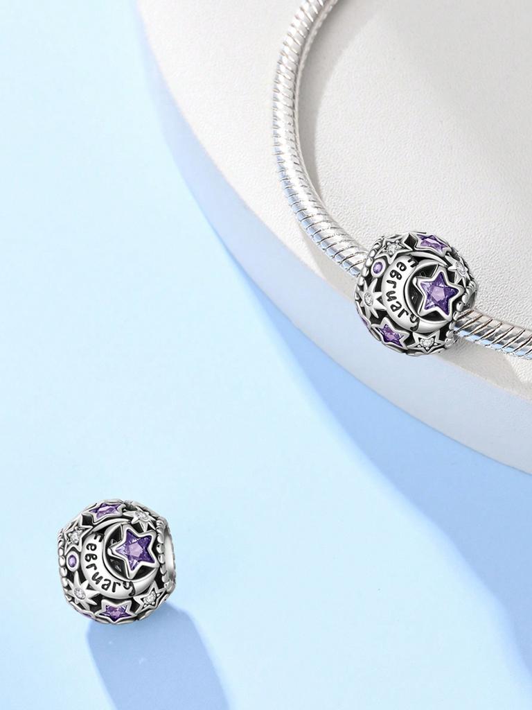 Charms Plata Birthstone Beads Charm Copper Plated Fit Charms Copperoriginal Bracelet For Jewelry Making Diy Charm