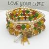 Chic Bohemian Four-Layer Glass Beaded Tassel Women's Bracelet