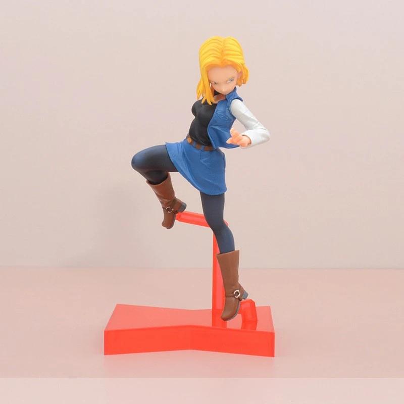 24CM Anime Dragon Ball Z Android 17 18 Figure Android 18 Action Figures Collection PVC Model Toys for Children Christmas Gifts