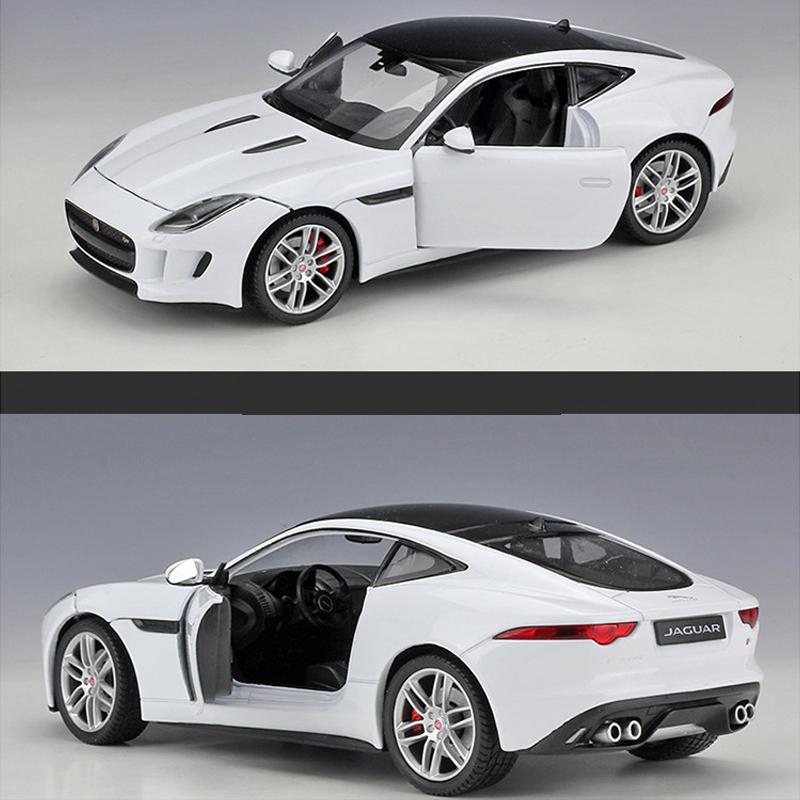 Welly Jaguar F-Type Coupé im Maßstab 1:24, Legierungsautomodell, Druckguss, Metallspielzeug, Fahrzeuge, Automodell, hohe Simulationskollektion, Geschenke für Kinder