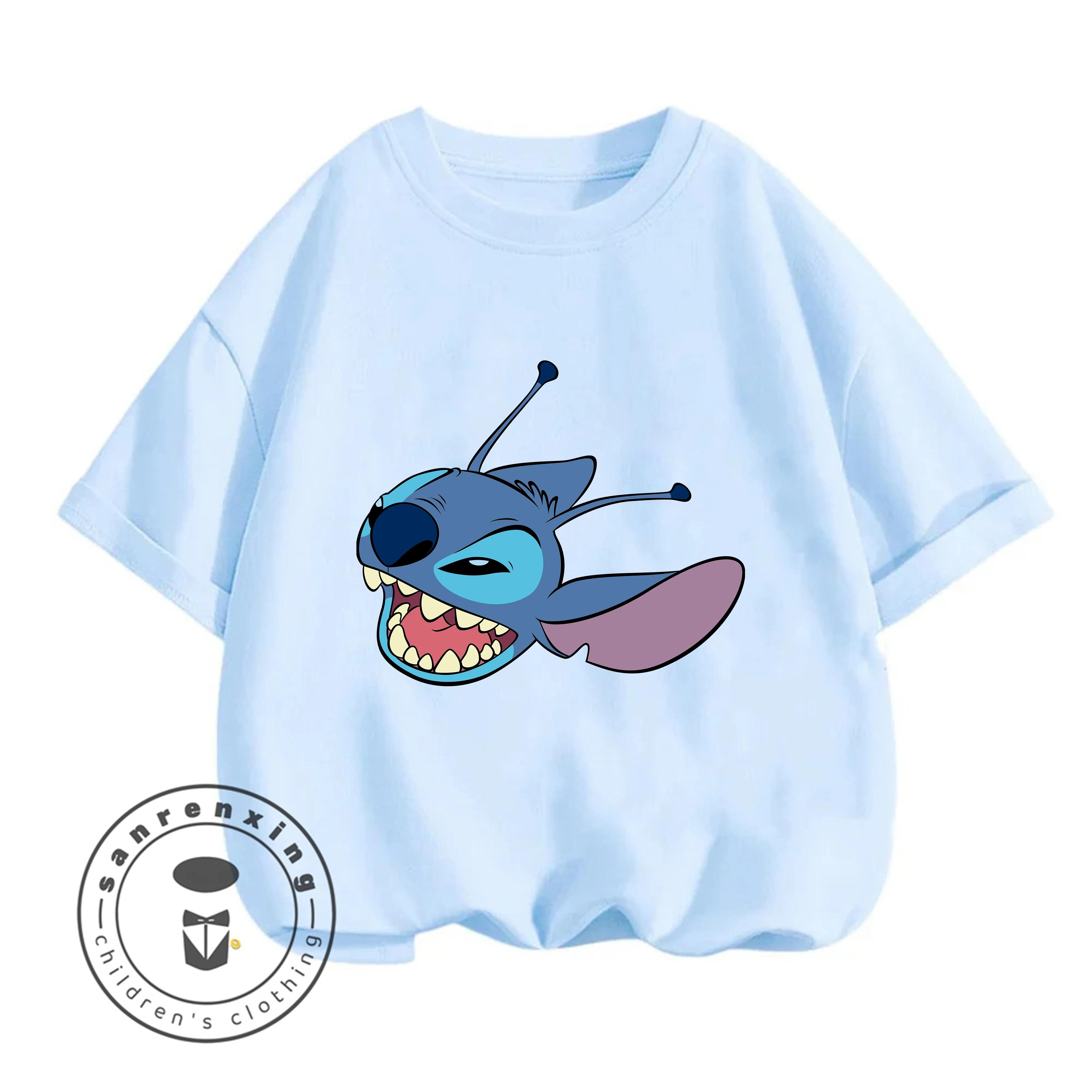 

2026 Hot-Selling Embroidered Alien Short-Sleeve T-Shirt Suitable for Teenage Boys Summer Children s Cartoon Clothing 100