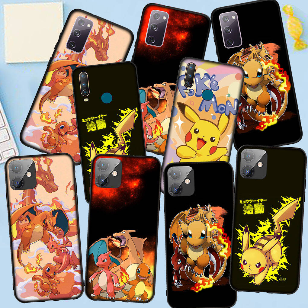 Phone Case for iPhone 17 16 15 Plus Xiaomi Poco F8 F7 X7 X6 M8 C85 C75 C71 Redmi Note 14 12 11 13 Pro Max A4 14C 13C 15C Charmander Pokemon GO Pikachu