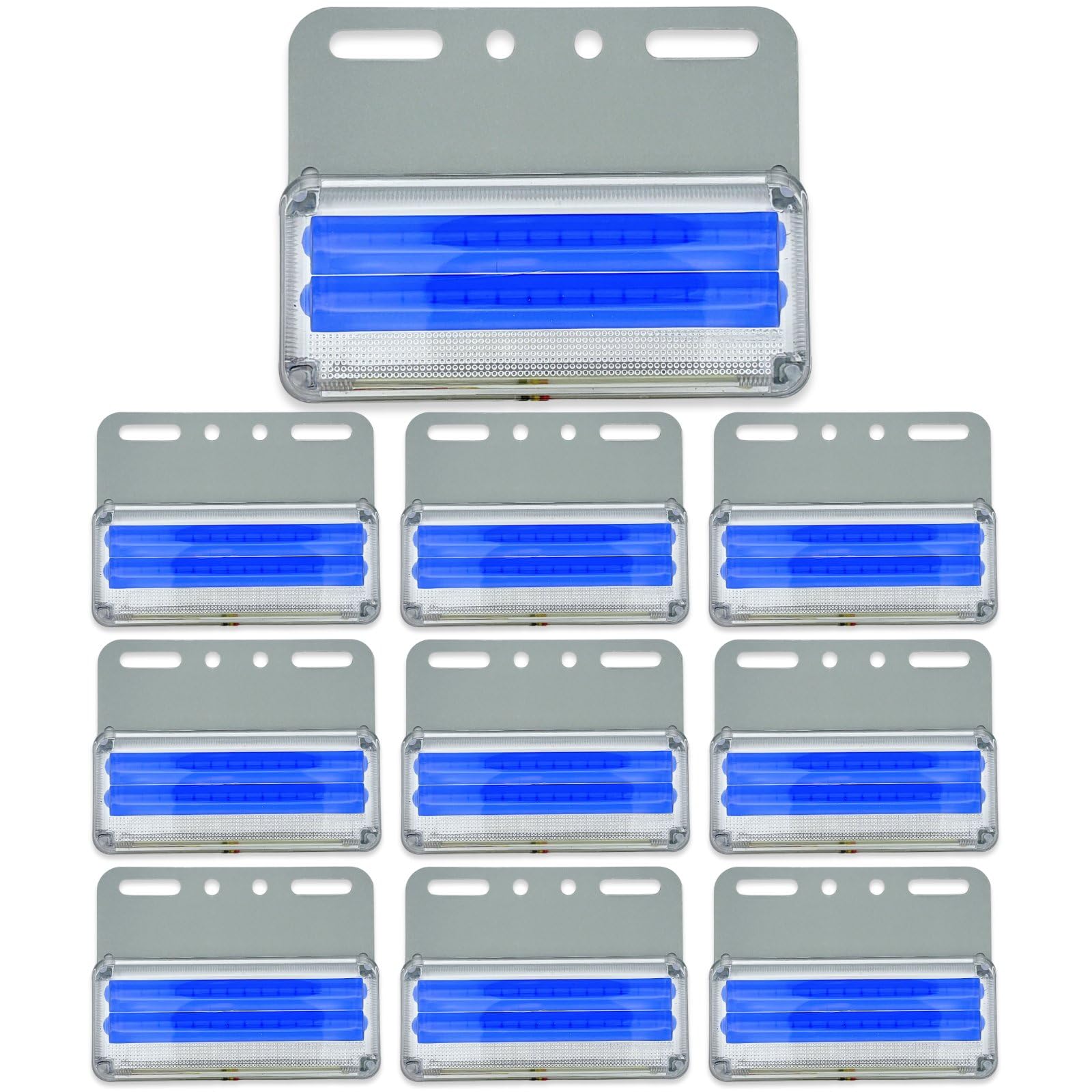 

MARUHADO 10pcs 24v LED Explosive Light Downlight Side Marker for Truck Shoulder Light Car синий