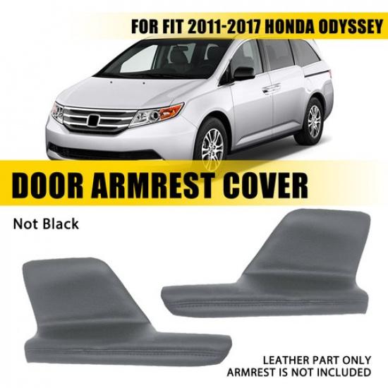 2Pcs For Honda Odyssey 2011-17 Door Armrest Replacement Cover Leather Gray New