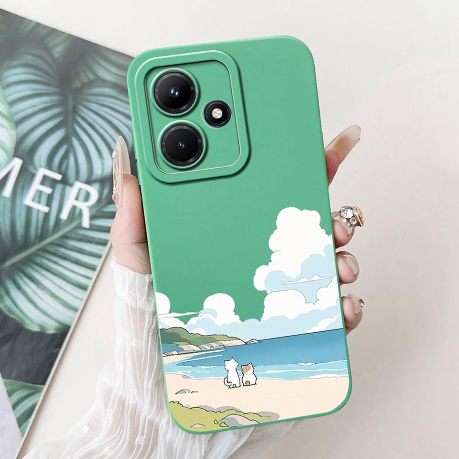 Lens Protective Cover For Infinix Hot 30i 30 Hot30 Play NFC Cute Printed Soft Silicon Phone Case For Infinix Hot30i 30 30Play 4G