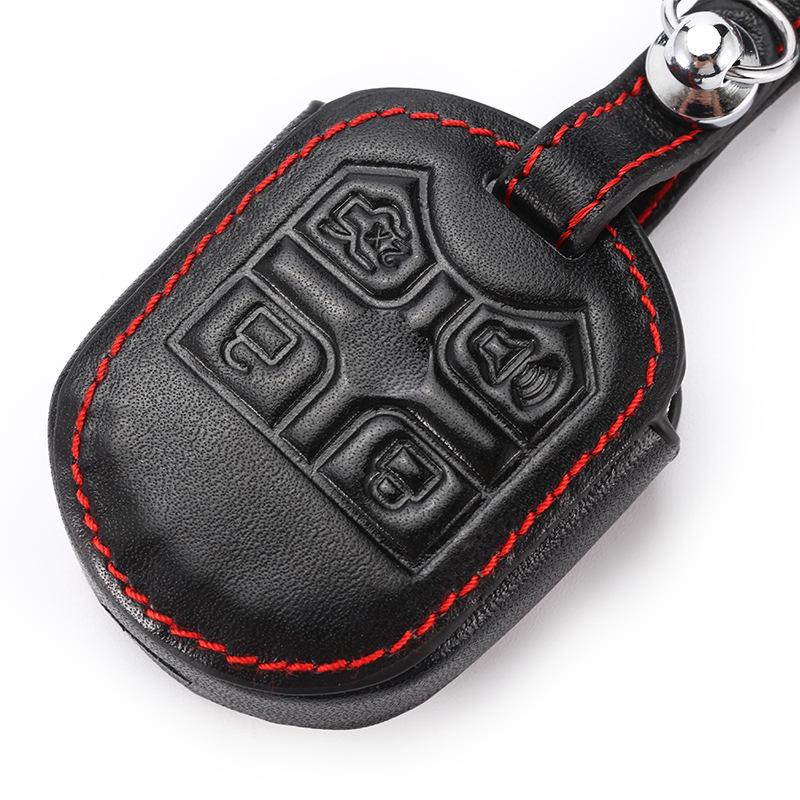 Genuine Leather Key Cover for Ford F150 Raptor Remote with Four/Five Button Compatibility