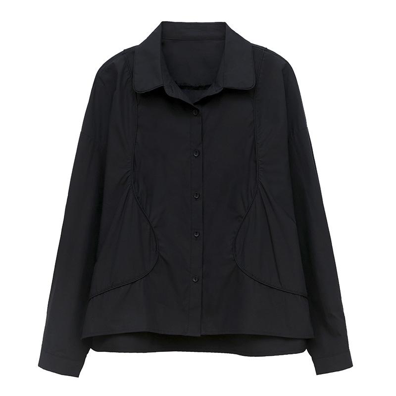 Dámská košile s dlouhým rukávem z čisté bavlny - 2024 Populární podzimní/jarní halenka