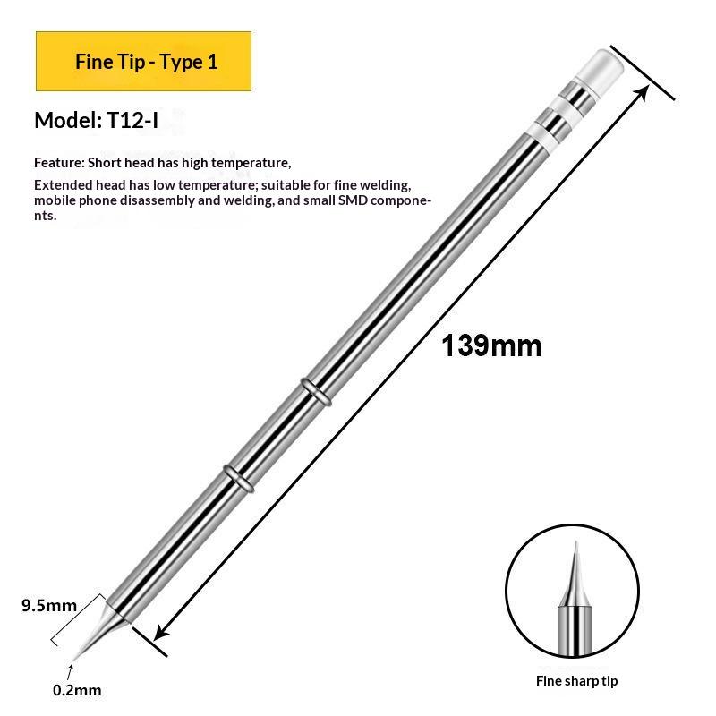 T12 Multiple Styles Integrated Soldering Iron Tips Fast Heat Conduction Easy Tinning For DIY Electronic Repair Projects