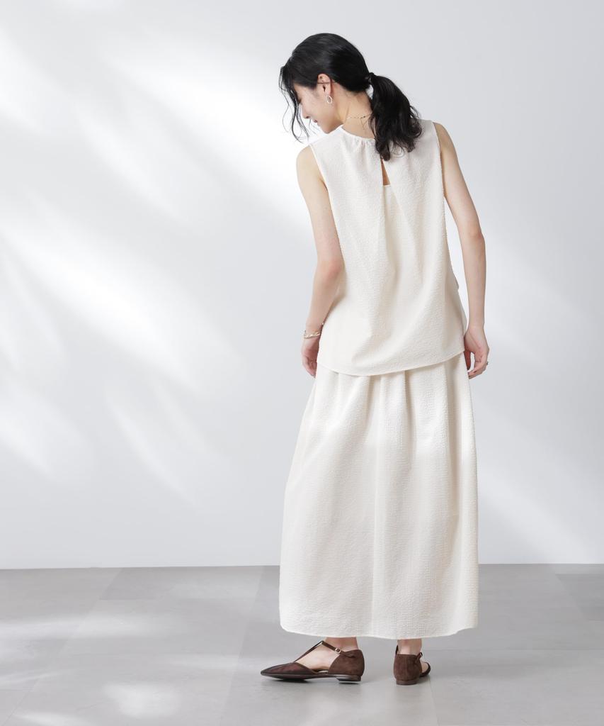 Nano Universe Soccer Blouse and Skirt Size Women's Set, S, 031, Off-White, 669-5219308