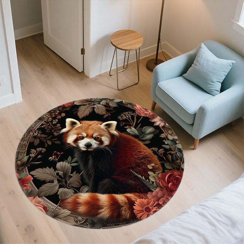Palace Animals Pattern Round rug,Carpet Rug for Living Room Bedroom Playroom ,Non-slip Floor Mat,Holiday Gifts and Birthday Gifts.
