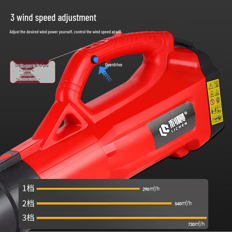 Lichen 48V Lithium Electric Backpack Handheld Blower CN plug (adapter included)