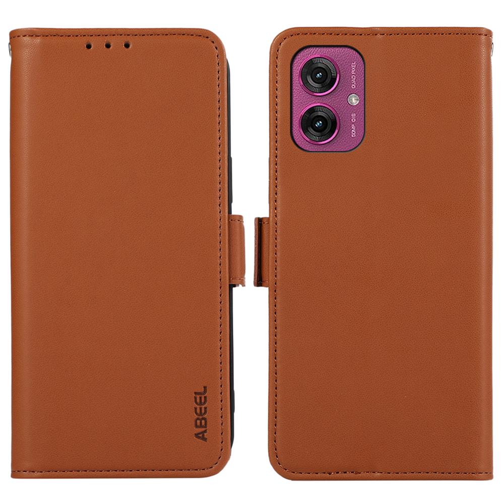 ABEEL For Motorola Moto G55 5G Case Leather Phone Cover with RFID Blocking Wallet