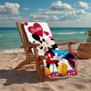 Custom Name Ultra-Soft Beach Towel with Mickey Minnie Theme,Ideal for Pool - Camping, Diving - Perfect Travel Essential, Vibrant Beach Towel.