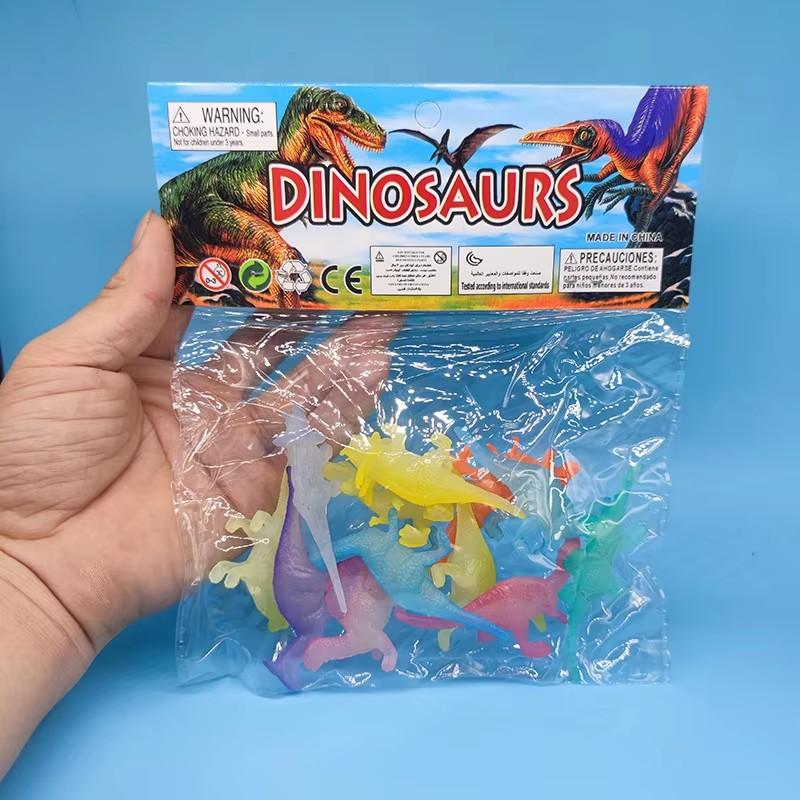 Glow In Dark Mini Dinosaur Figures Small Luminous Toys Easter Eggs Filler Birthday Party Favors Supplies Kids Classroom Prizes