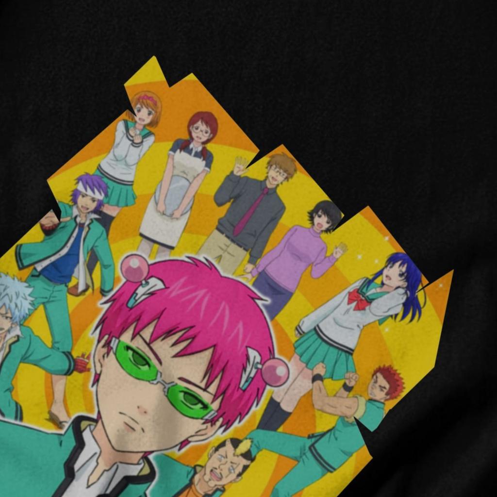 Men T Shirt Saiki Kusuo The Disastrous Life Of Saiki K Cotton Y2K Graphic Anime Unisex Tops T Shirts