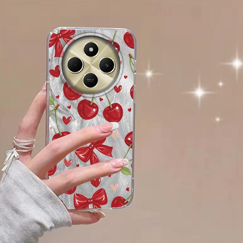 Summer Red Cherry Strawberry Girls Women Case For Xiaomi Poco X3pro X5 M6 X6 X3 NFC M5s M6 X7 Pro C75 C61 Bumper Fundas Cover