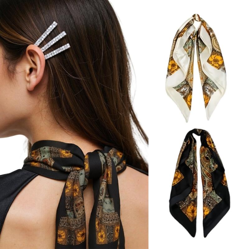 Breathable Paisleys Scarf Multipurpose Neckwear Handbag Decoration Easy Care Travel Essential Daily Outfit