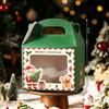 5pcs Clear Window Christmas Gift Box Christmas Gift Wrapping Box  For Christmas Parties Gift