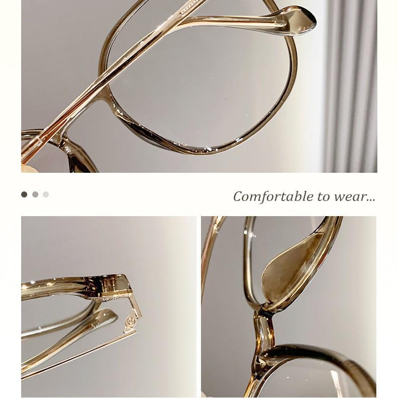 Women's Large Frame HD Anti-Blue Light Reading Glasses - Compatible with Prescription Lenses.