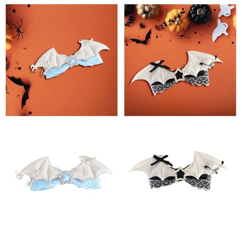 Cosplay Hair Clip Novelty Bat Wing Lace Bows Hairclip Party Headwear Anime Hairpin Female Hair Grip Halloween Headdress