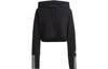 Women's Sweatshirt Adidas Train Essentials Train Cotton 3 Stripes Hoodie Sweatshirt Women's Black