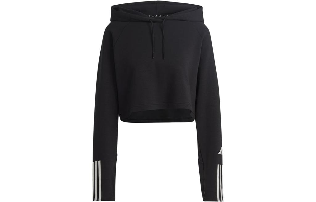Women's Sweatshirt Adidas Train Essentials Train Cotton 3 Stripes Hoodie Sweatshirt Women's Black