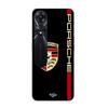 Case for Oppo A78 5G PORSCHE Red and Gold Logo Black Background