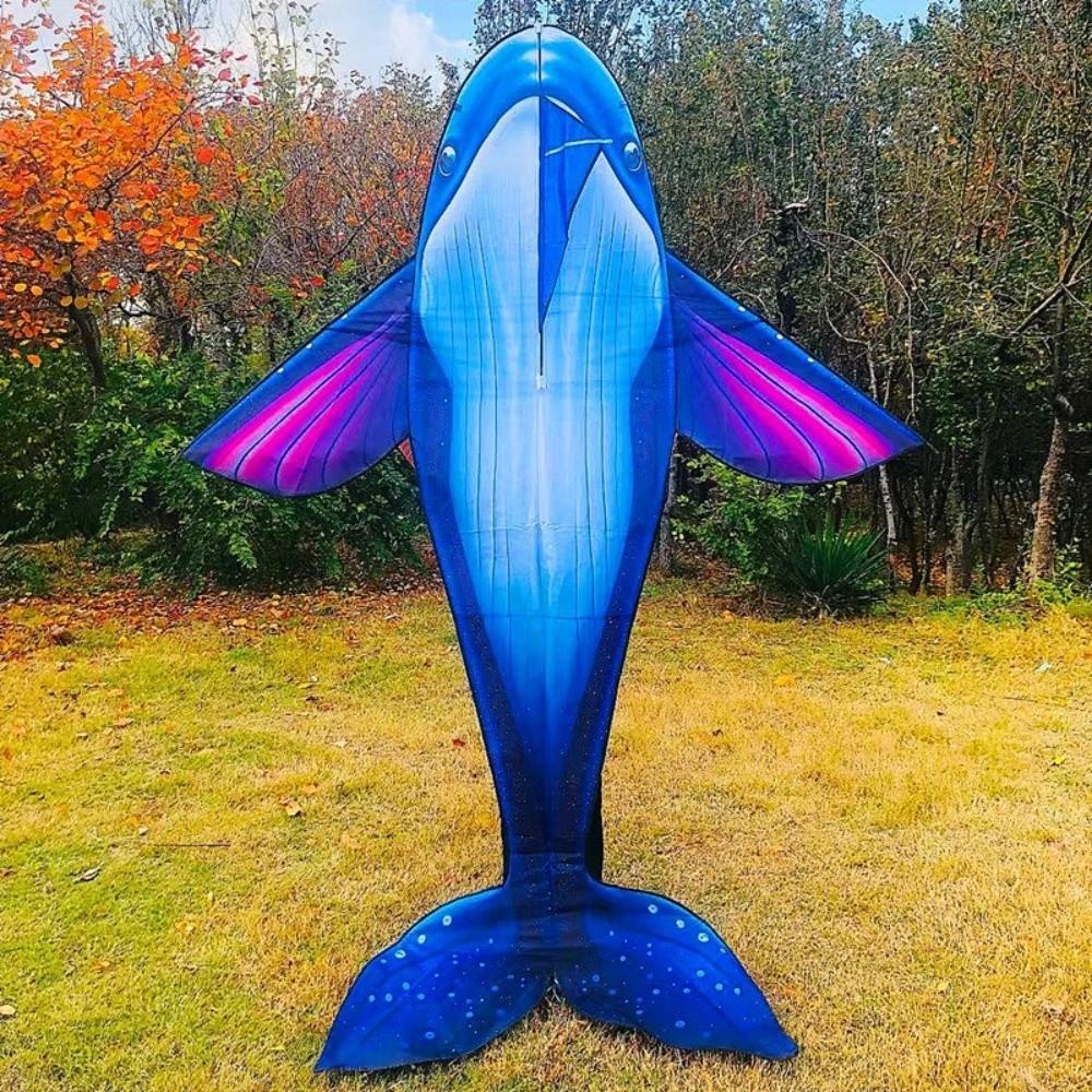 Easy To Fly Giant Blue Whale Kite Marine Animal Outdoor Flying Toy New Children's Kite Kids&Adults