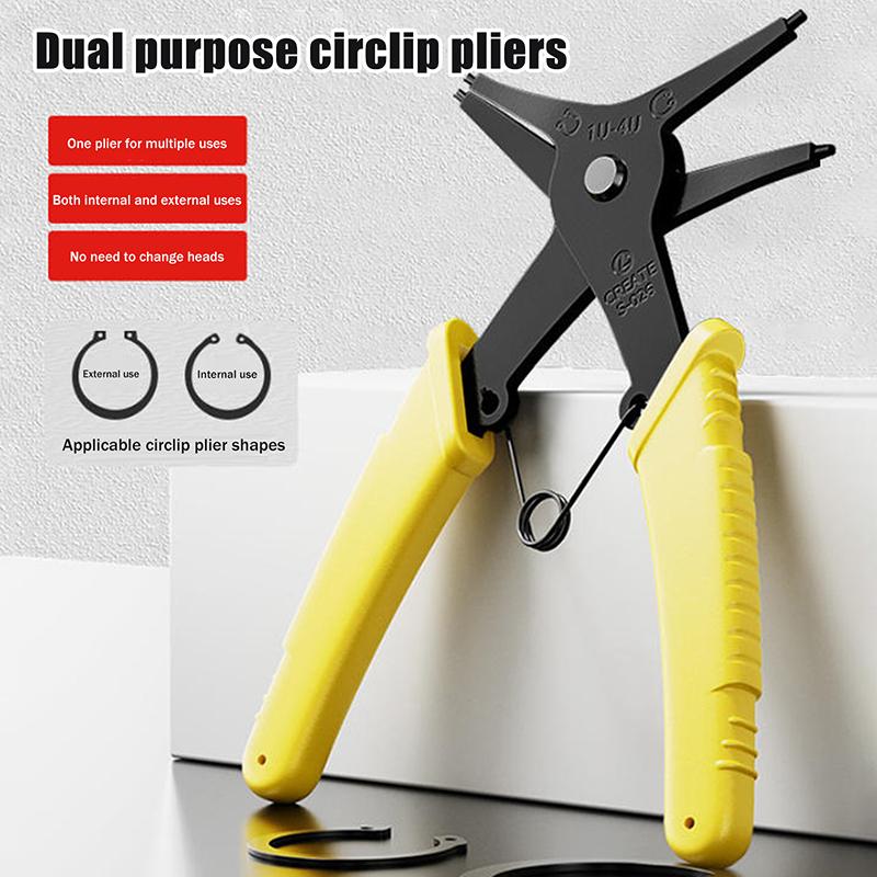 Circlip Pliers 2 In 1 Internal And External Dual Purpose Pliers External Spring Pliers Large Retaining Ring Removal Tool