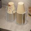 1 Acryl Einwegbecherhalter Einzel- oder Doppel-, Perfekt für Zuhause, Cafés, Büros und Hotels