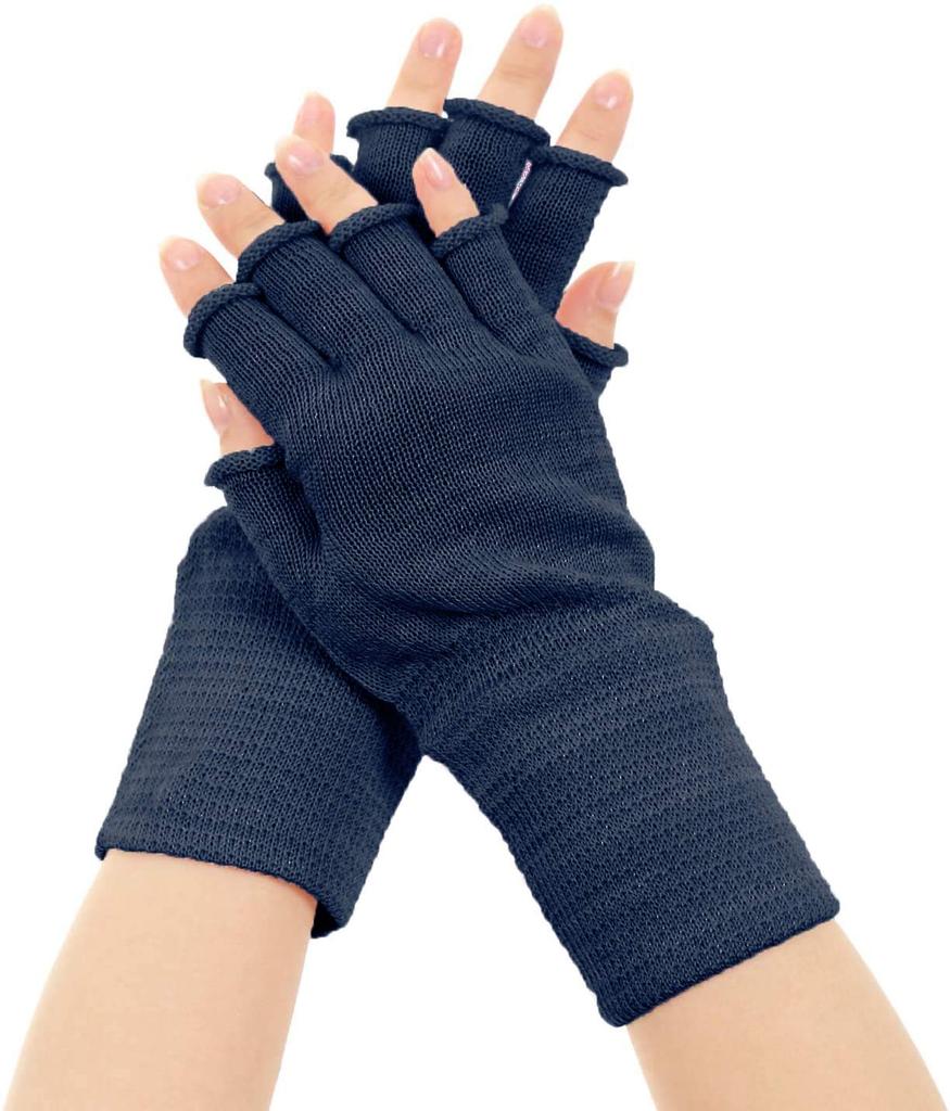 Dot Japan Kyoto Nishijin Silk Made in Japan for Men and Hand Smartphone Open Aloe Vera Akando Adult Work from One Size Fits All Gloves, Women, Care,