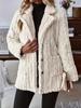 Ready Stock Women's Plush Outerwear Elegant Casual Warm Single-Row Button Jacket