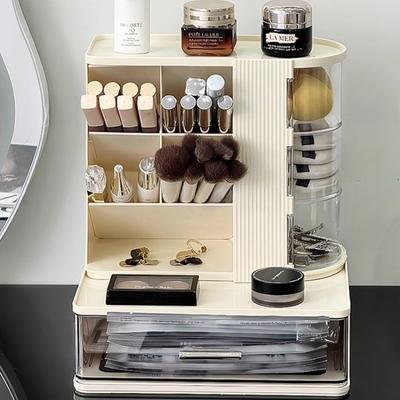 Cosmetic Organizer Makeup Storage Box Makeup Brush Dressing Table Lipstick Rack Multi-layer Dust Proof Drawer Powder Storage Box