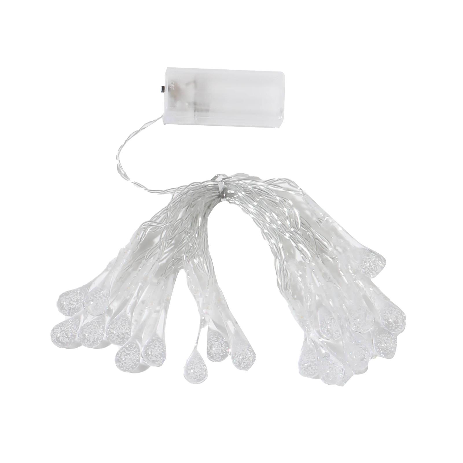 

3 метра 20 светодиодных гирлянд с каплями воды, солнечная водонепроницаемая декоративная лампа на батарейках, дождевые огни для патио, двора, дерева, свадьбы, декора для рождественской вечеринки One Size белый