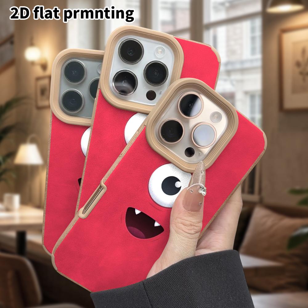 Phone Case: Lambskin 2D Flat Samsung Galaxy A34 A35 M05 M06 S20 S22 S21 FE Plus 5G Protective Case, One-Eyed Monster, Christmas and Halloween Gift