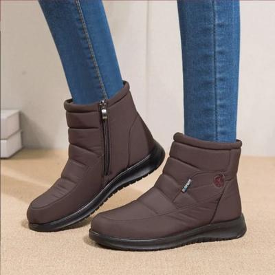 Women New Lowcut Cotton Shoes Winter Keep Warm Plush Boot Waterproof Comfortable Snow Boots Side Zipper Fashiona Shoe Woman