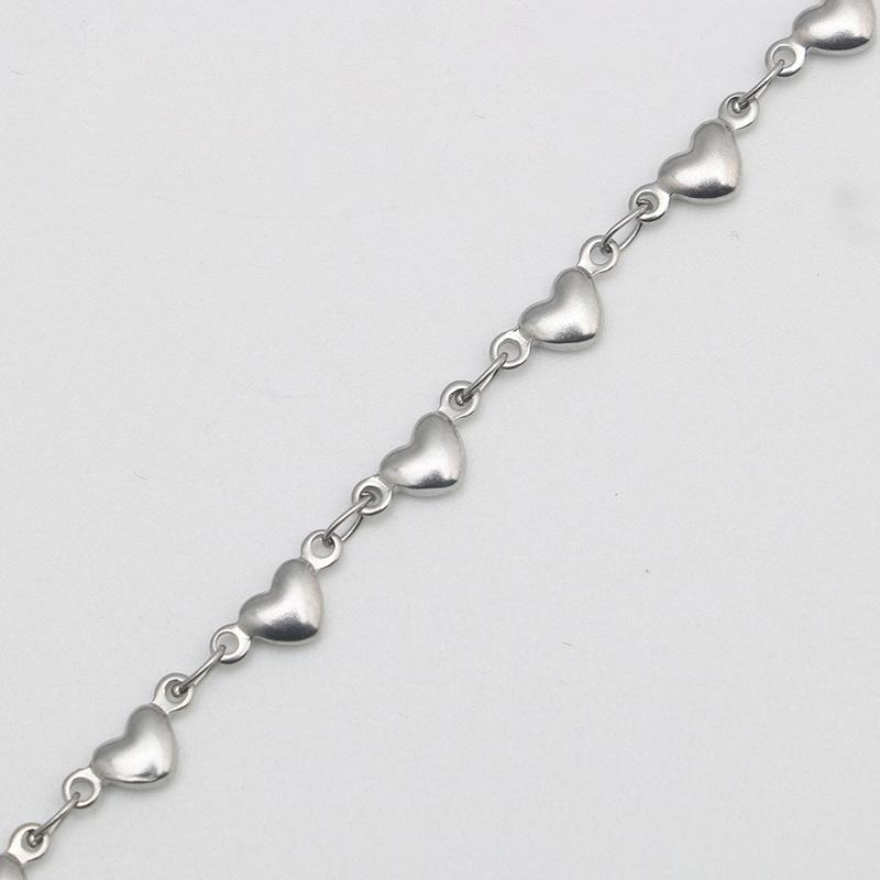 Stainless Steel Heart-shaped Handmade Non-fading Anklet for Women